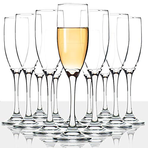 Set of 12 Premium Crystal Champagne Flutes