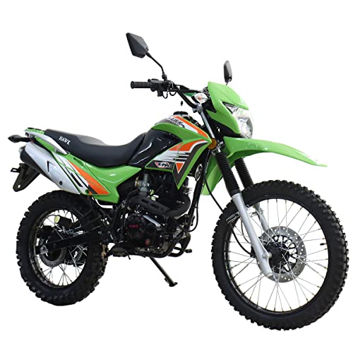 X-PRO Hawk 250 Dirt Bike Motorcycle Bike Dirt Bike Enduro Bike Motorcycle Bike with Cover (Green)