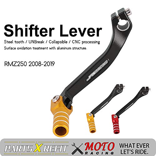 Motorcycle Gear Shift Lever Shifter Pedal CNC for RMZ250 RMZ 250 2008 2009 2010 2011 2012 2013 2014 2015 2016 2017 2018 2019 Racing - Gold