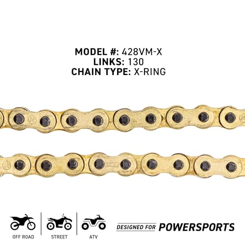 NICHE Gold 428 X-Ring Chain 130 Links With Connecting Master Link