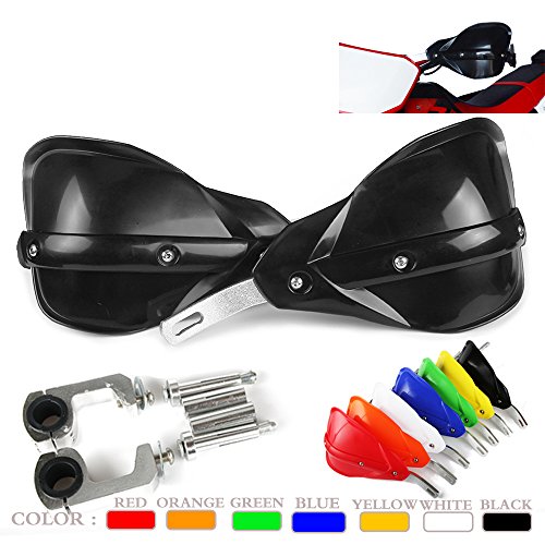 JFG RACING Black Handguards Hand Guards - Universal for 7/8" and 1 1/8" Brush Bar For off Road ATV For Motorcycle Pit Dirt Bike Motocross
