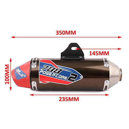 JFG RACING Motorcycle Slip On Exhaust Muffler Pipe Full System for CRF150F CRF230F 2003-2017 Motocross