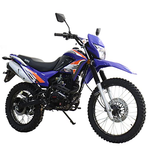 X-PRO Hawk 250 Dirt Bike Motorcycle Bike Dirt Bike Enduro Bike Motorcycle Bike with Cover(Blue)