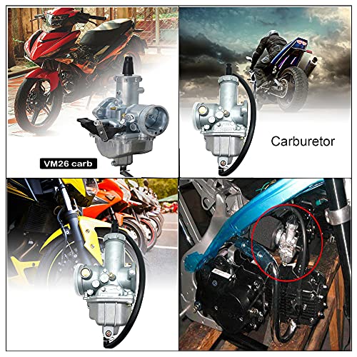Mikuni VM26 30mm Carb Carburetor PZ30 200cc 250cc Hawk Go-kart Taotao SunL JCL JetMoto Kazuma Baja Quad ATV Dirt CRF KLX TTR XR Pit Dirt Bike Motocross(blue)