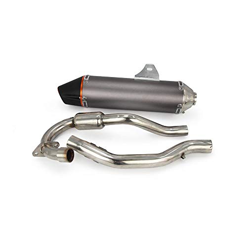 Motorcycle Slip On Full Exhaust Muffler Pipe System Stainless Steel For CRF230F 2003-2013 CRF150F 2003-2013 HAWK 250 Enduro Dirt Pit Bike Titanium