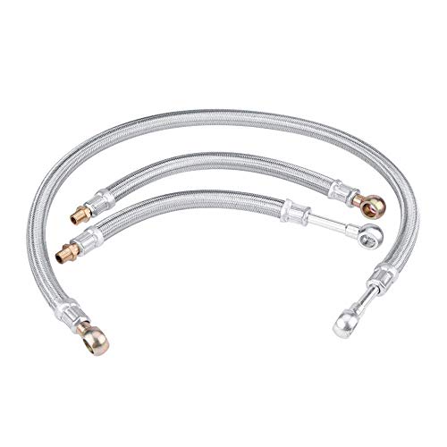 Qiilu Motorcycle Oil Cooler Kit, 125ml Motorcycle Engine Oil Cooling Radiator System Kit, Compatible with Honda CB CG Engine, Made of Aluminum, Silver