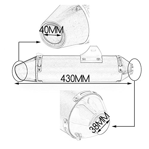 Motorcycle Slip On Full Exhaust Muffler Pipe System Stainless Steel For CRF230F 2003-2013 CRF150F 2003-2013 HAWK 250 Enduro Dirt Pit Bike Titanium