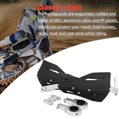 Dirt Bike Hand Guards Handguards - 7/8" 22mm and 1 1/8" 28mm with Universal Mounting Kits for Sur Ron Dirt Bike Motorcycle MX Motocross Supermoto Racing ATV Quad KAYO - Black
