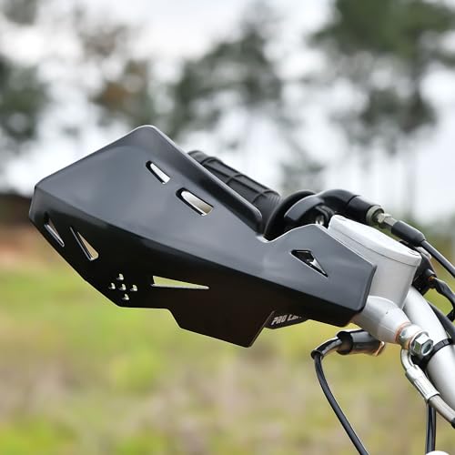 RUTU Motorcycle Handguards for Dirt Pit Bikes, Motocross, ATV, CRF KLX KX LTR TRX SX SXF EXC XCW Grizzly,Scooter,hawk 250(CNC Bracket Pair & Allen Wrench Included) - Black