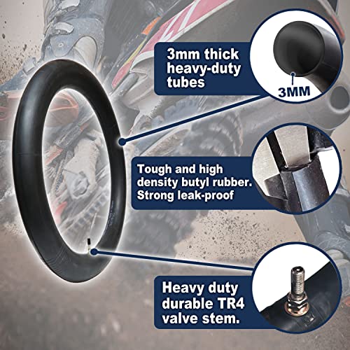 PIVOTRAX 110/100-18 (4.50 X 18) Heavy Duty Motorcycle Tube - 3mm Thick - TR4