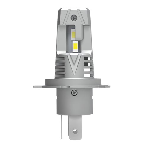 H4 LED Motorcycle Headlight Bulb Hi/Lo Beam 9003 Bulb 2500 Lumens White 6000k CSP Chips LED Car Headlight H4 Headlamp 1:1 Design (Pack of 1)