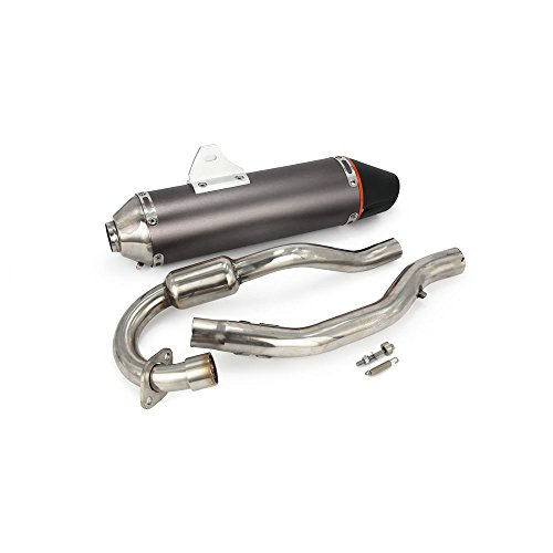 Motorcycle Slip-On Full Exhaust Muffler System For CRF150F CRF230F 2003-2013 HAWK 250 TAOTAO TBR7 Enduor - Titanium