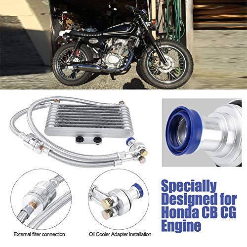 KIMISS Aluminum Motorcycle Engine Oil Cooler Radiator Kits modified for CB CG Engine