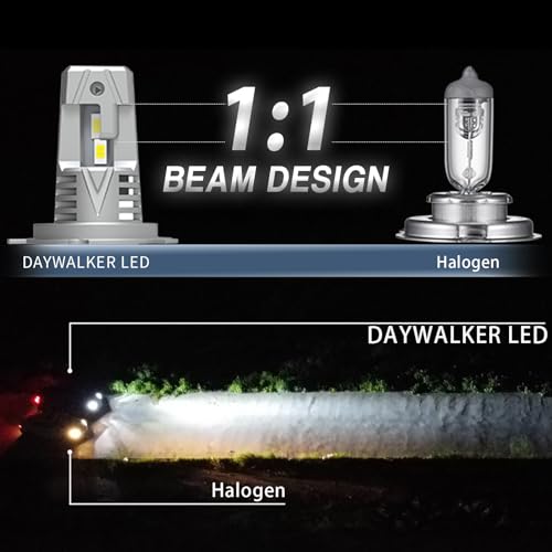 H4 LED Motorcycle Headlight Bulb Hi/Lo Beam 9003 Bulb 2500 Lumens White 6000k CSP Chips LED Car Headlight H4 Headlamp 1:1 Design (Pack of 1)