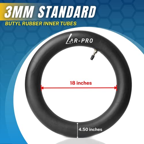 (2-Pack) 110/100-18 (4.50 x 18) Heavy-Duty Motorcycle Inner Tubes - 3mm Thick Butyl Rubber Inner Tubes - TR4 Valve Stems - Designed for Off-Road and Motocross Tires