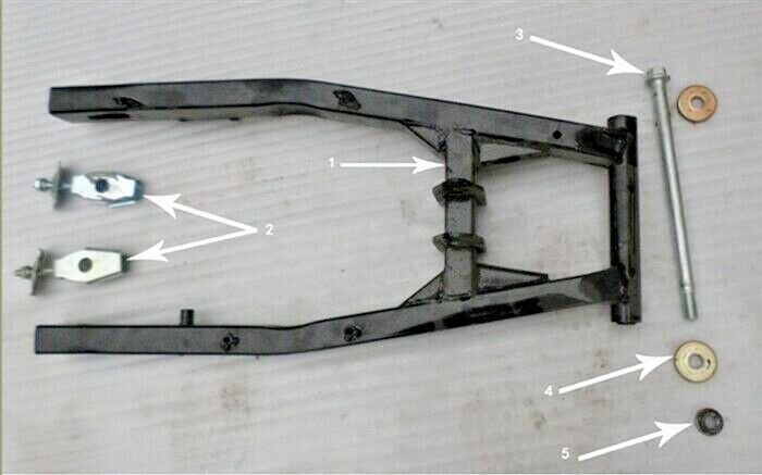 RPS Hawk 250 Rear Wheel Chain Adjuster (#2 in Diagram)
