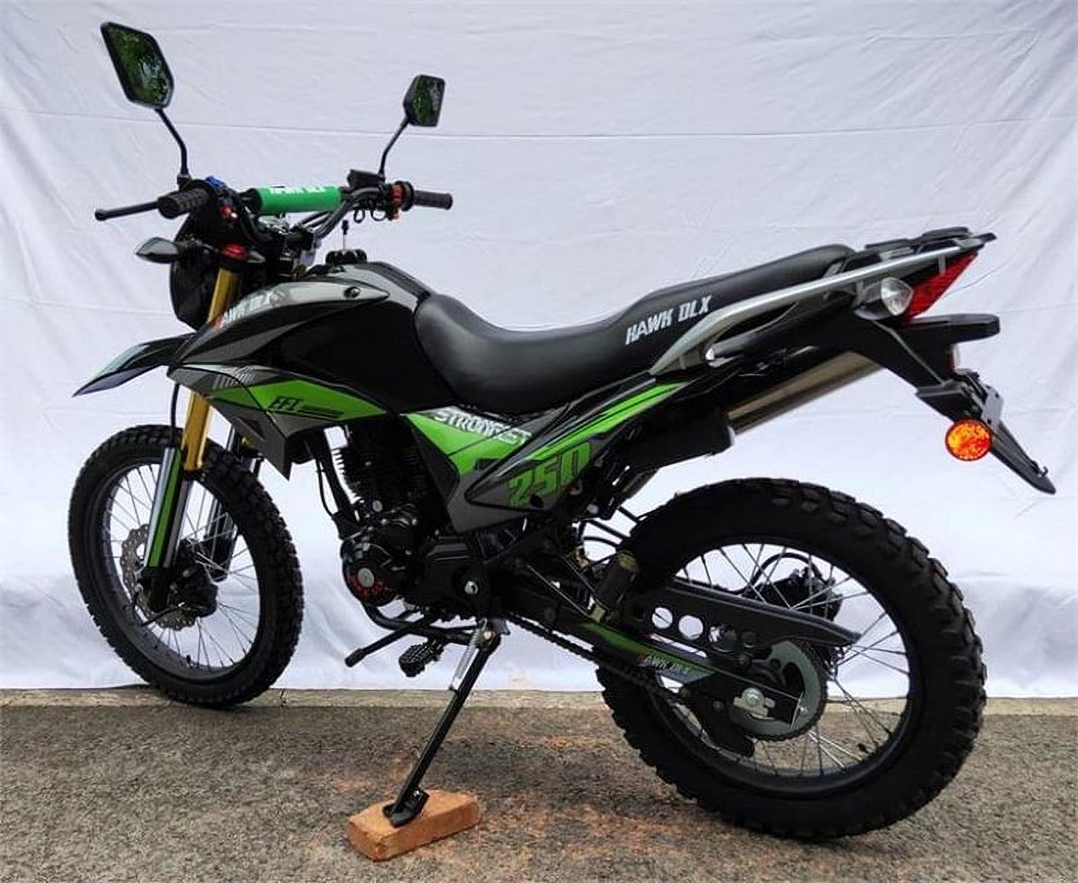 GREEN - HAWK DLX 250CC DOT BIKE, FULLY LOADED EFI MODEL FOR SALE