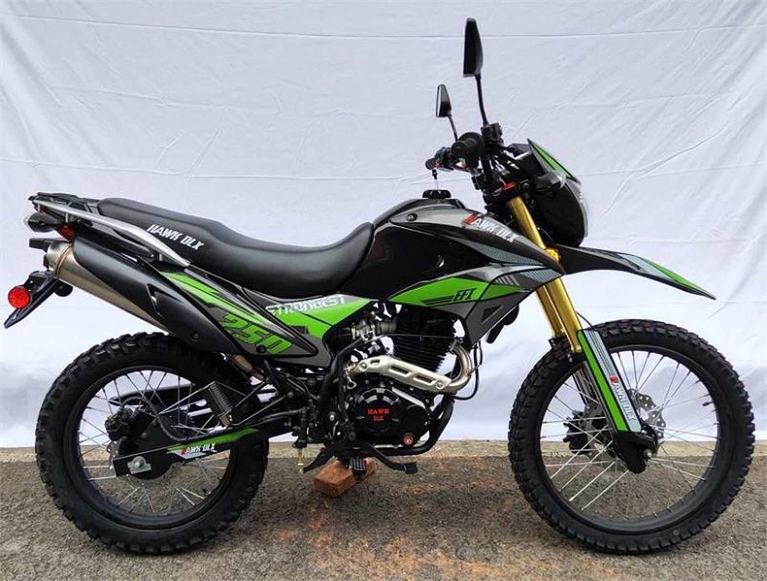GREEN - HAWK DLX 250CC DOT BIKE, FULLY LOADED EFI MODEL FOR SALE
