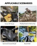 JFG RACING Handguards Dirt Bike Hand Guards - Universal For 7/8in And 1 1/8in Handlebar - For Dirt Bike For Motocross Enduro Supermoto(Red)