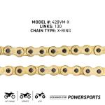 NICHE Gold 428 X-Ring Chain 130 Links With Connecting Master Link