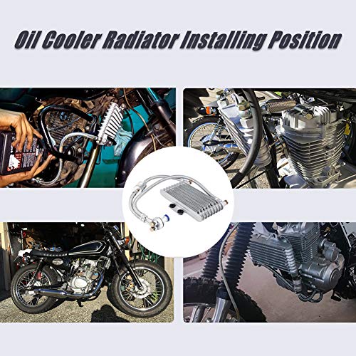 KIMISS Aluminum Motorcycle Engine Oil Cooler Radiator Kits modified for CB CG Engine