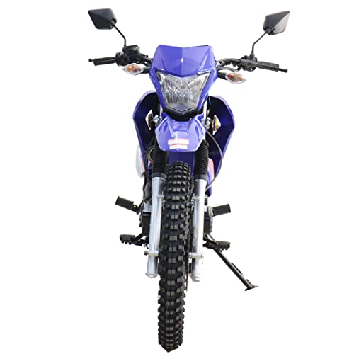 X-PRO Hawk 250 Dirt Bike Motorcycle Bike Dirt Bike Enduro Bike Motorcycle Bike with Cover(Blue)