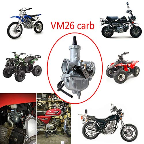 VM26 30mm Carb Carburetor with Air Filter Compatible with Motorcycle PZ30 200cc 250cc Hawk Go-kart Taotao SunL JCL JetMoto Kazuma Baja Quad ATV Dirt CRF KLX TTR XR Pit Dirt Bike Motocross