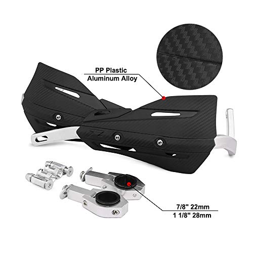 Dirt Bike Hand Guards Handguards - 7/8" 22mm and 1 1/8" 28mm with Universal Mounting Kits for Sur Ron Dirt Bike Motorcycle MX Motocross Supermoto Racing ATV Quad KAYO - Black
