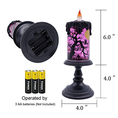 Haunted Halloween Snow Globe Candles: Spooky Table Centerpiece