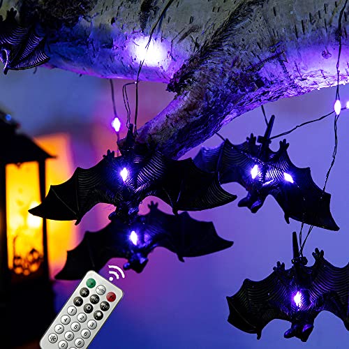 Halloween Bat Fairy Lights - 30 LEDs, 12 Modes