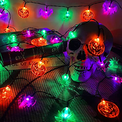 Halloween Lights: 30Ft 90LED Pumpkins, Bats, Spider