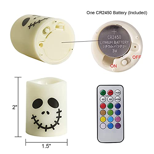 Flameless Halloween Votive Candles with Remote - 6 Pack