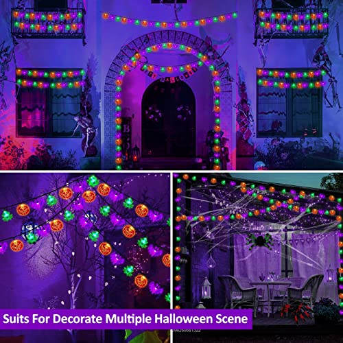 Halloween Lights: 30Ft 90LED Pumpkins, Bats, Spider