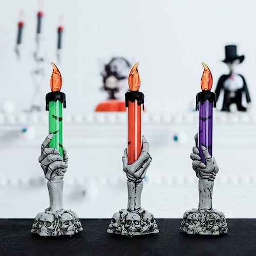 Halloween Skull Candle Holder Set - Party Decoration