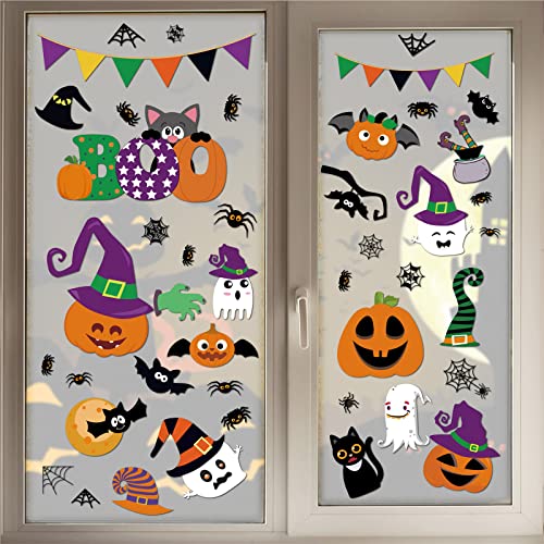 Halloween Window Clings: 232 Pcs, 10 Sheets
