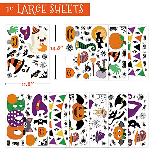 Halloween Window Clings: 232 Pcs, 10 Sheets