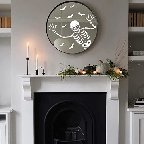 Scary Skeleton Window Clings for Halloween Decor