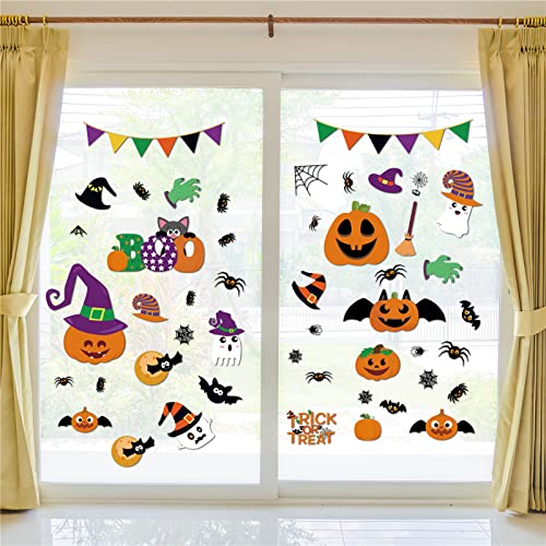 Halloween Window Clings: 232 Pcs, 10 Sheets