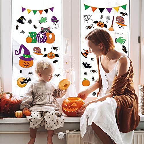 Halloween Window Clings: 232 Pcs, 10 Sheets