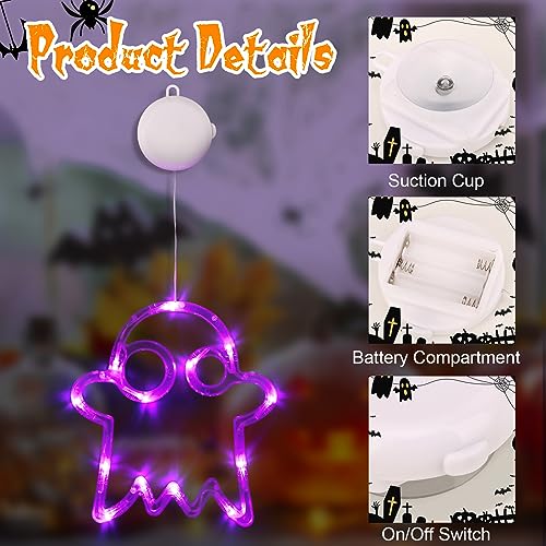 Halloween Indoor Hanging Lights, 4 Pack Orange/Purple