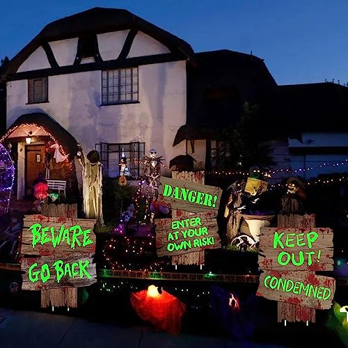 Spooky Yard Signs: 3-Pack Halloween Outdoor Decor