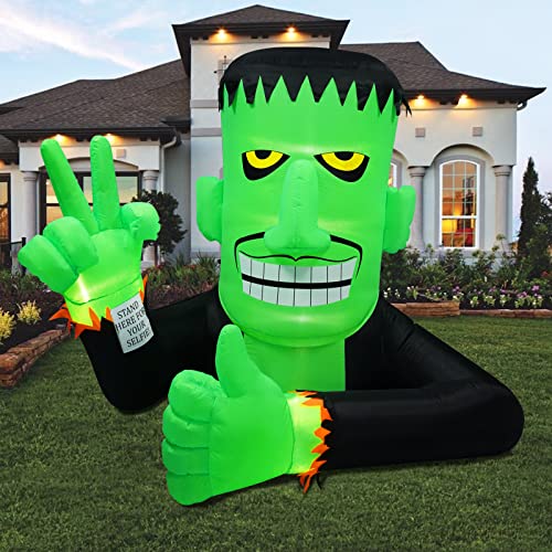 6FT High Halloween Inflatable Frankenstein with LED Lights