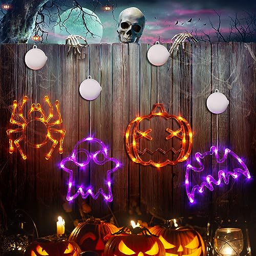 Halloween Indoor Hanging Lights, 4 Pack Orange/Purple