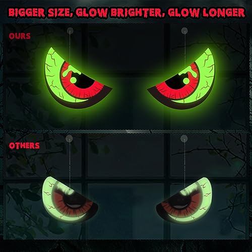 Spooky Glowing Eyes: Halloween Window Decor, Wall & Car Décor