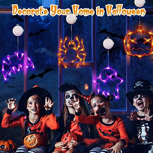 Halloween Indoor Hanging Lights, 4 Pack Orange/Purple
