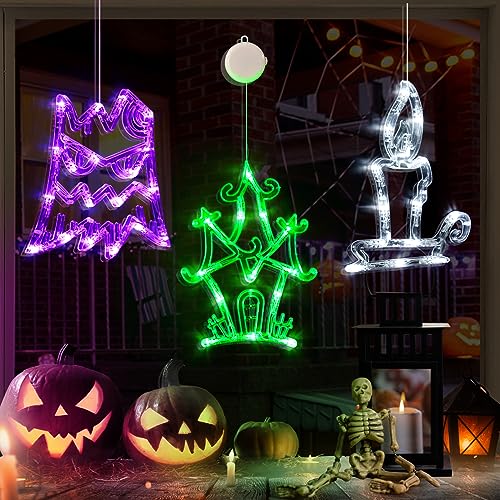 Spooky Halloween Lights: Ghost Tree, Haunted House