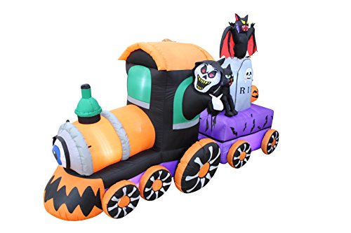 Halloween Inflatable Grim Reaper Train with Tombstone