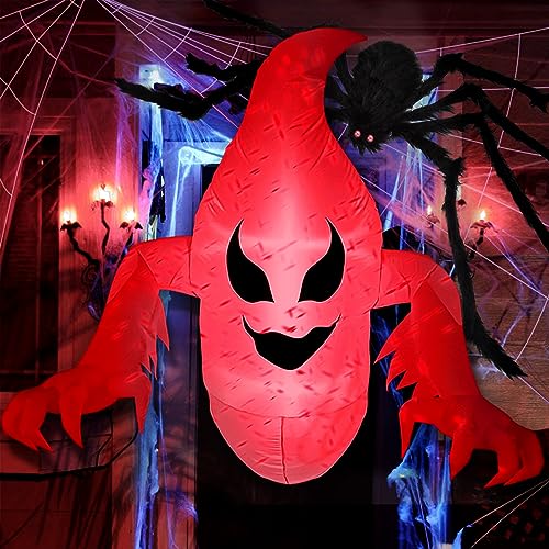 Halloween 5FT Inflatable Ghost Decoration with LED Flames