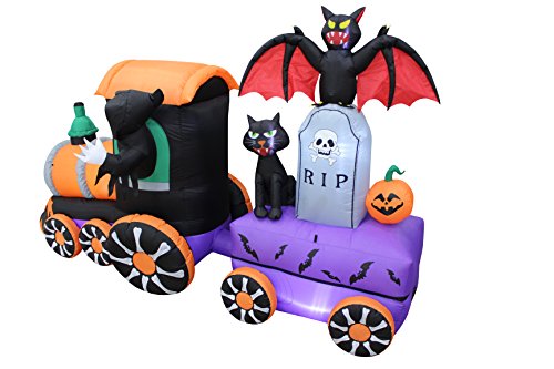 Halloween Inflatable Grim Reaper Train with Tombstone
