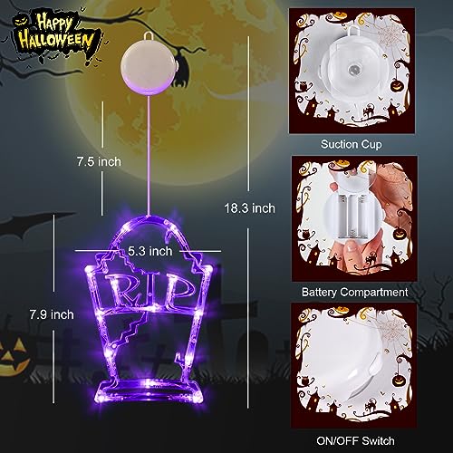 Halloween Lights 3 Pack: Skull, Coffin, Tombstone